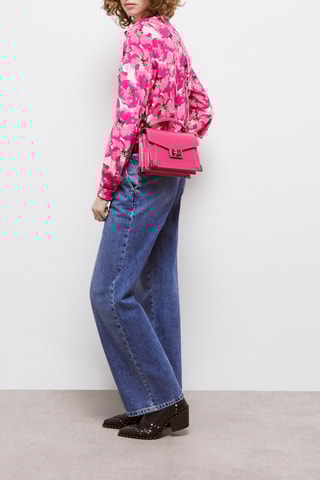 Chemisier en soie - Blanc et rose