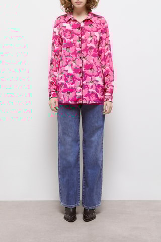 Chemisier en soie - Blanc et rose