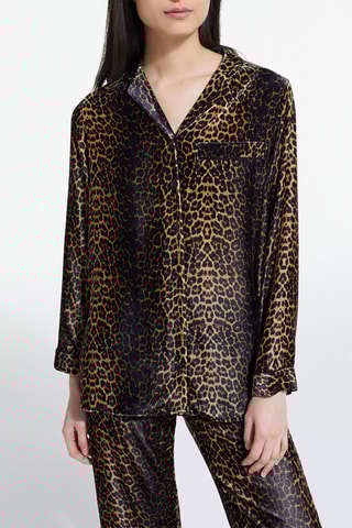 Chemisier en velours - Marron