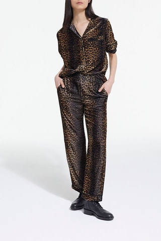 Chemisier en velours - Marron