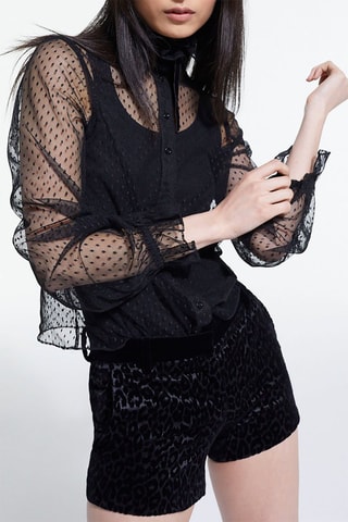 Chemisier en tulle - Noir