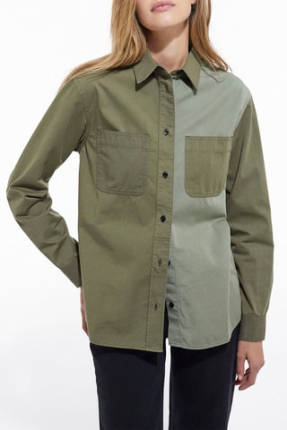 Chemisier en jean - Kaki et vert olive