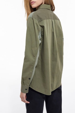 Chemisier en jean - Kaki et vert olive