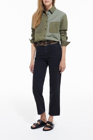 Chemisier en jean - Kaki et vert olive