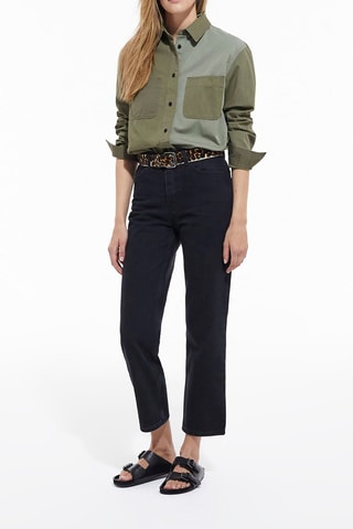 Chemisier en jean - Kaki et vert olive