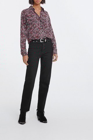 Chemisier - Rouge et gris foncé