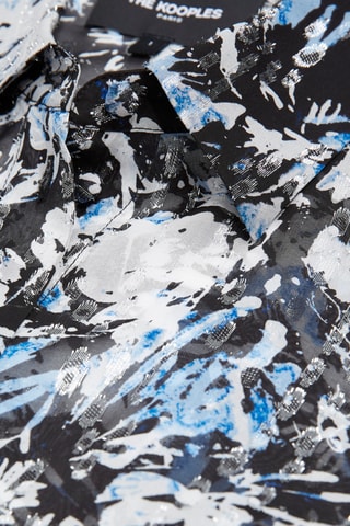 Chemisier - Noir et bleu clair