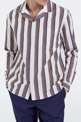 Chemise Blanc et beige