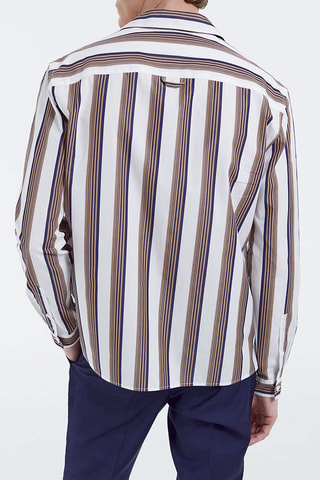 Chemise Blanc et beige