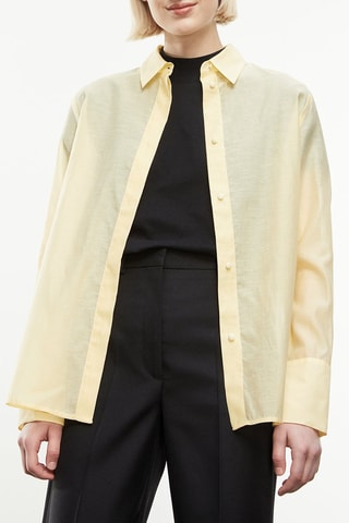 Chemise en soie - Jaune