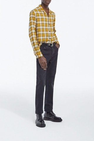 Chemise Moutarde et blanc