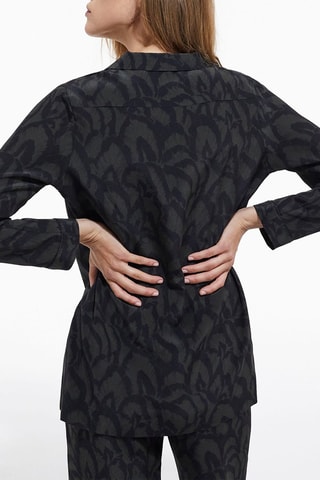 Chemise en soie - Noir et kaki