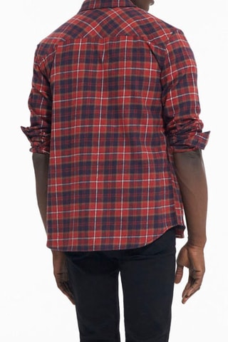 Chemise regular Rouge et bleu marine