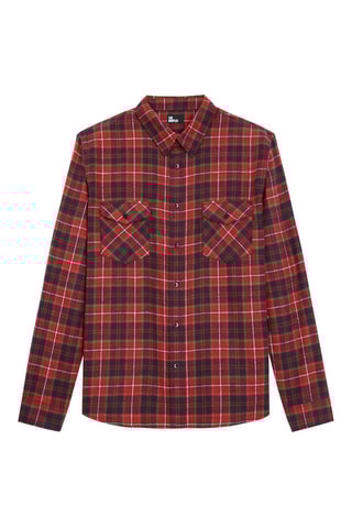 Chemise regular Rouge et bleu marine