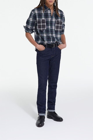 Chemise Bleu marine et blanc