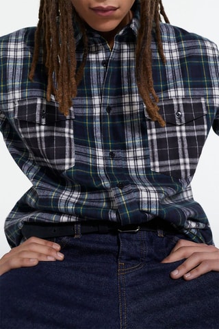 Chemise Bleu marine et blanc