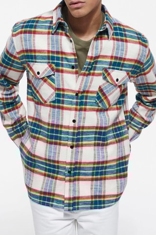 Chemise Ecru et rouge