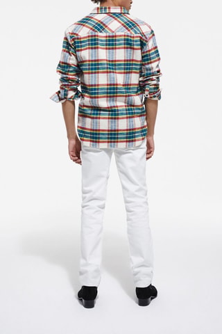 Chemise Ecru et rouge