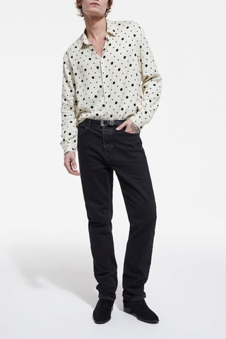 Chemise Ecru et noir