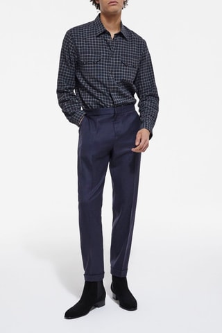 Chemise Anthracite et écru