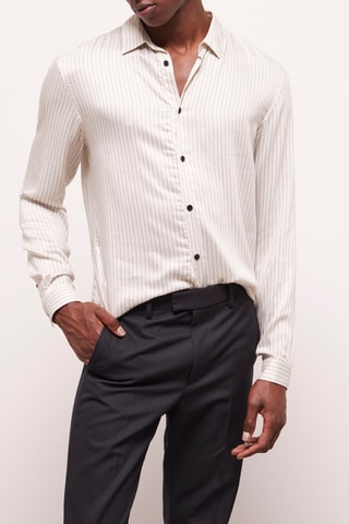 Chemise slim - Blanc cassé