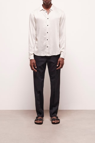 Chemise slim - Blanc cassé