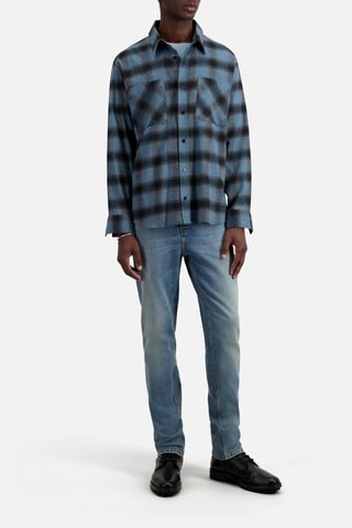 Chemise - Bleu électrique et noir