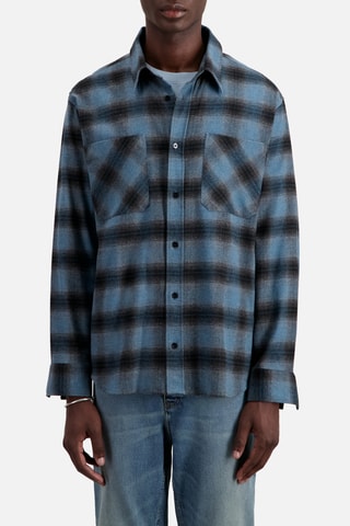 Chemise - Bleu électrique et noir