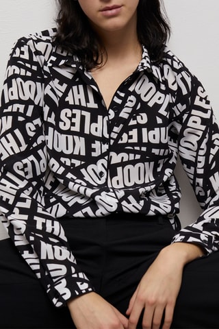 Chemise en soie - Noir et blanc