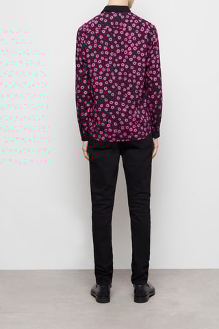 Chemise regular Rose et noir