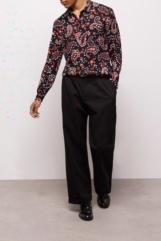 Chemise regular Noir et rouge