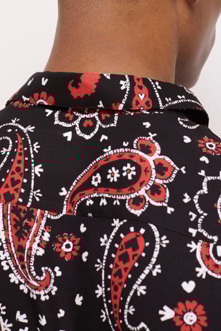 Chemise regular Noir et rouge