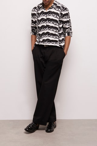 Chemise regular Noir et blanc