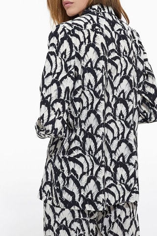 Chemise en soie - Blanc et noir