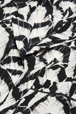 Chemise en soie - Blanc et noir