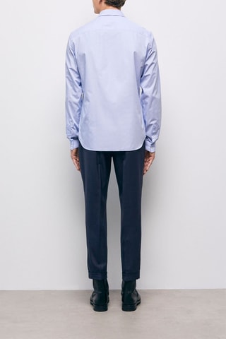 Chemise slim Ciel et blanc