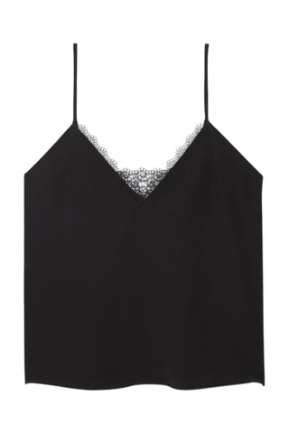 Caraco en soie - Noir