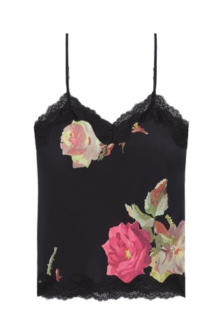 Caraco en soie - Noir