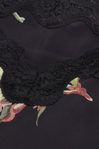 Caraco en soie - Noir