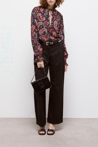 Blouse - Noir et rouge