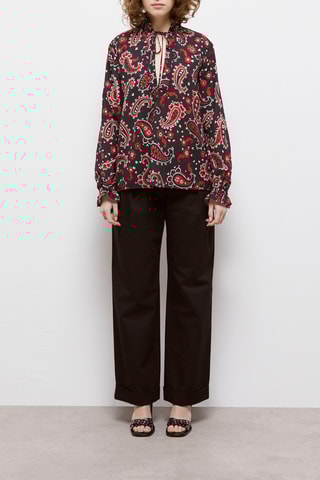 Blouse - Noir et rouge