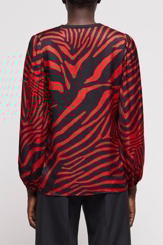 Blouse - Rouge et noir