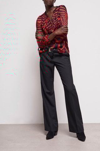 Blouse - Rouge et noir