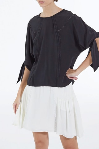 Blouse en soie - Noir