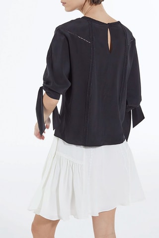 Blouse en soie - Noir