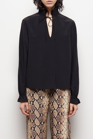 Blouse en soie - Noir