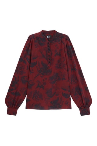 Blouse en soie - Rouge