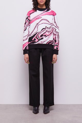 Sweat - Rose et blanc