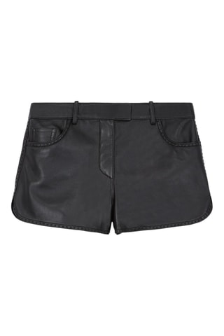 Short en cuir d’agneau - Noir