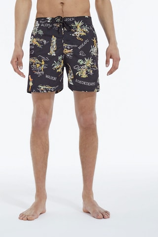 Short de bain Noir et orange